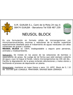 Neusol Block. Bacterias.... 2