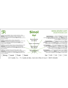 Sinol Gel Frutal 0,9 kgs -... 2